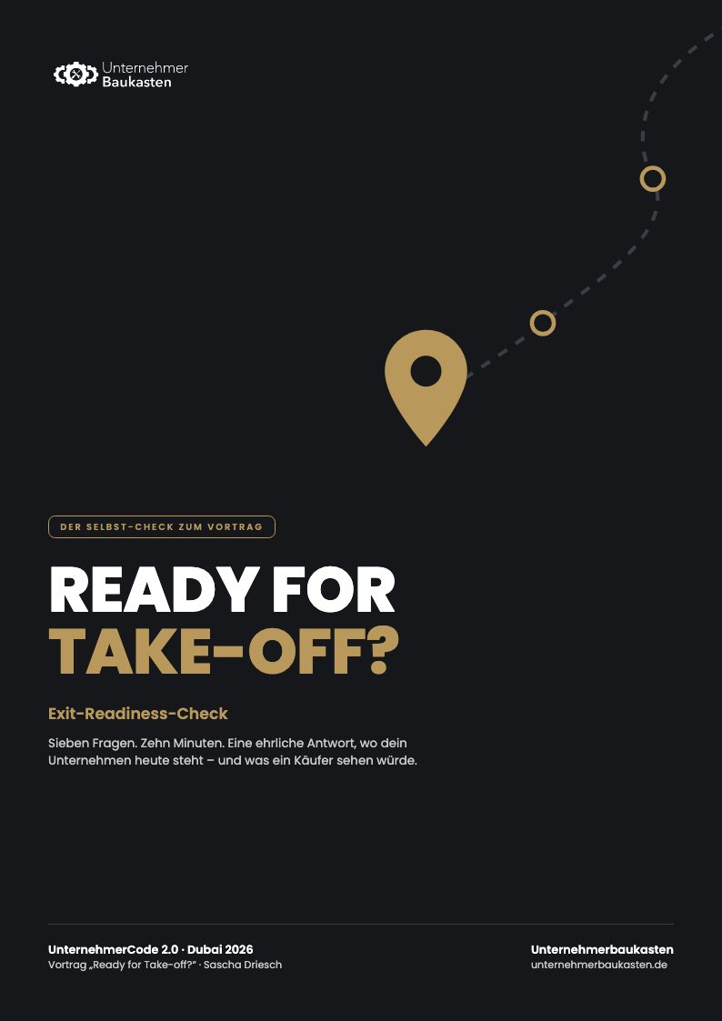 Titelseite des PDFs: Ready for Take-off? Exit-Readiness-Check